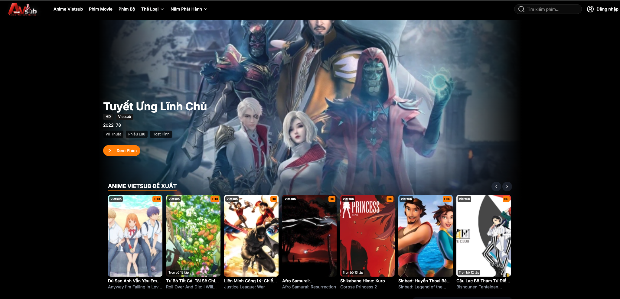 Anime Vietsub - Xem anime vietsub miễn phí, cập nhật nhanh, chất lượng HD